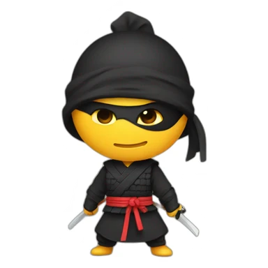 Ninja sur un poulet sticker