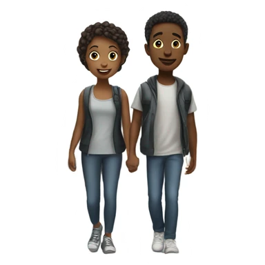 Girl and boy In NYC sticker