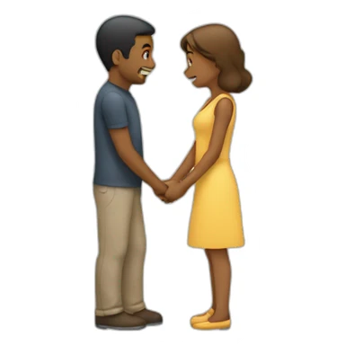 2 personnes qui s’embrassent sticker