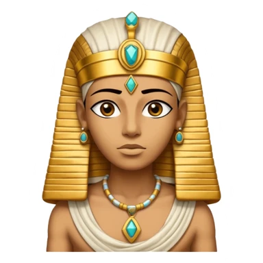 Mummy Pharaoh: Bandaged body with golden headdress and jeweled amulet.
 sticker