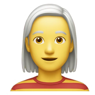 A yellow background with four red stripes evenly distributed sticker