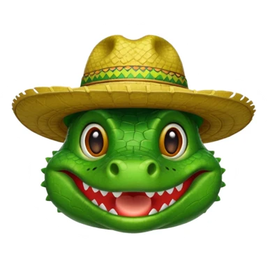 caiman con sombrero sticker