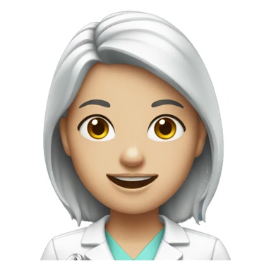 girl dentist sticker