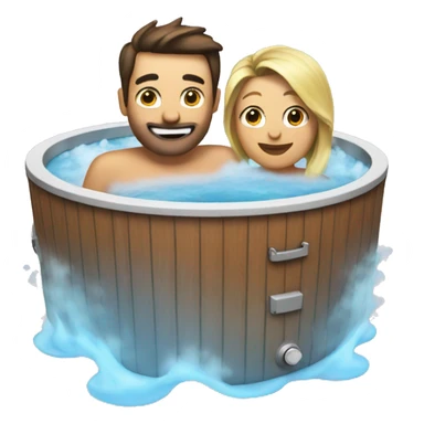 hot tub with steam sticker
