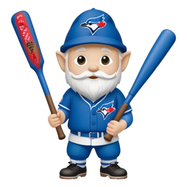 Toronto Blue Jays gnome holding a bat sticker