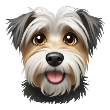super old crusty scraggly and make him look a little more like yorkshire terrier maltese mix and cute black brown and a little bit of gray dog that’s super ugly and old yorkshire terrier and maltese mix make it way way way uglier and crustier  sticker