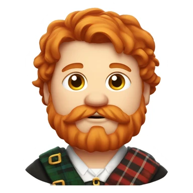obese Scottish redhead male in a kilt and Scottish clothing sticker