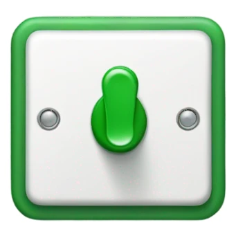 toggle switch - green and horizontal just one button sticker