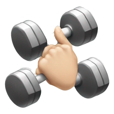one white arm with dumbbells sticker