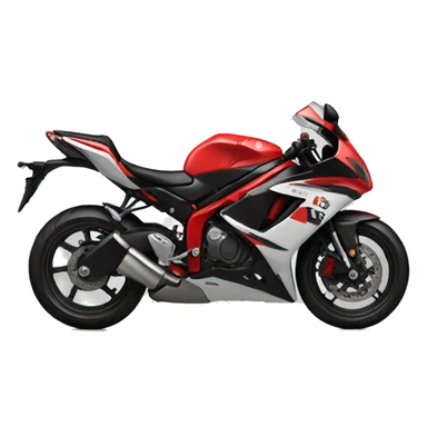 a r6 motorcycle with red details in the tokyo  sticker