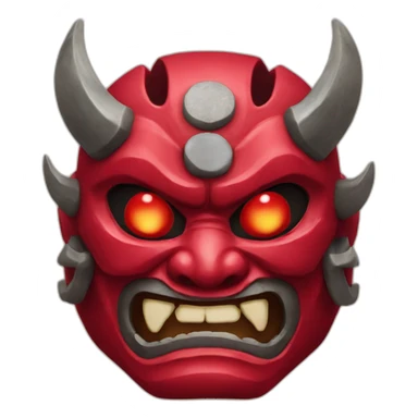 ruby japanese oni mask sticker