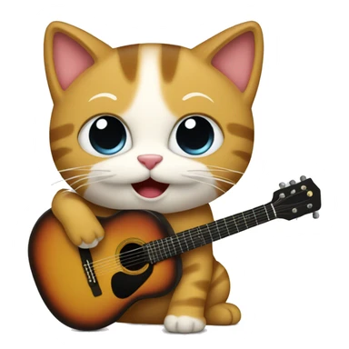 CAT WITH GUITAR sticker