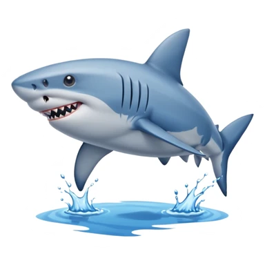 A shark with blue shoes on land near water not in it sticker