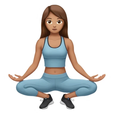 Pilates girl tan skin and brown long hair  sticker