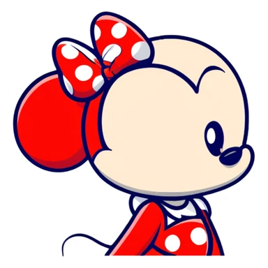 Minnie Mouse cartoonish sticker sticker