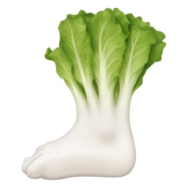 A foot with lettuce for toes sticker