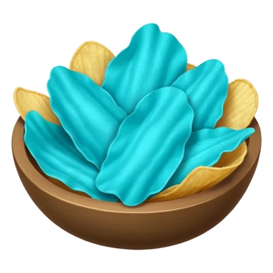 turquoise colored potato chips sticker