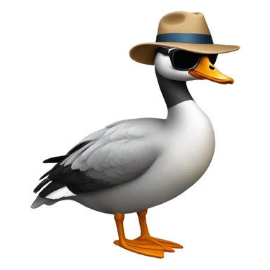 Porch goose wearing sunglasses and a hat  sticker