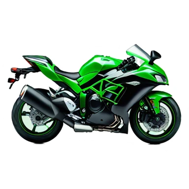 green kawasaki ninja H2 sticker