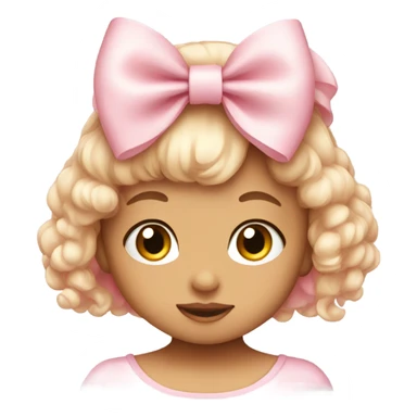 cute baby pink bow sticker