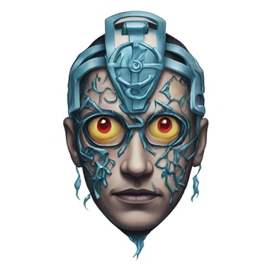 Cyber sigilism tattoo sticker