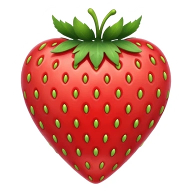 Heart-Strawberry shaped as a heart sticker