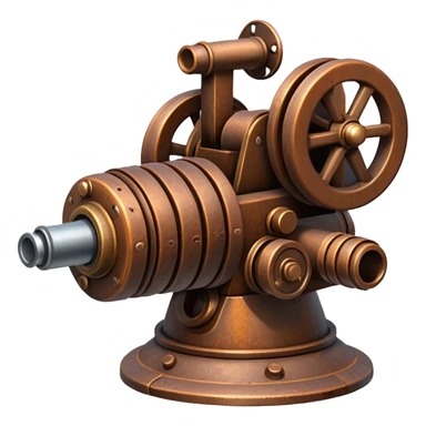 Gatling crank snake turret old rusty sticker