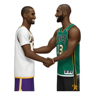 Kobe and RKelly shaking hands sticker