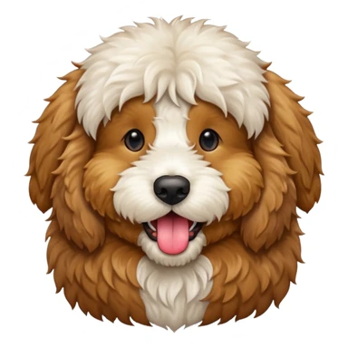 Golden doodle with tongue out  sticker
