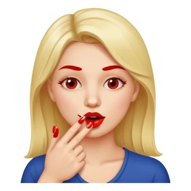 Una mujer mordiendose el dedo, sin la lengua para afuera y que el dedo este más omenos adentrod de la boca sticker