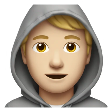 white boy with hoodie  sticker