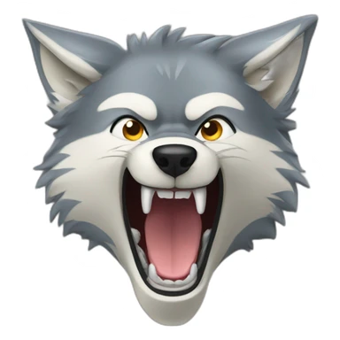 female wolf growling sticker