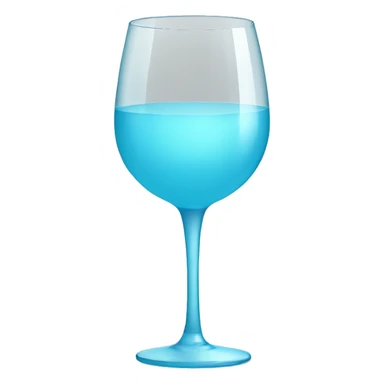 pastel blue wine glass sticker
