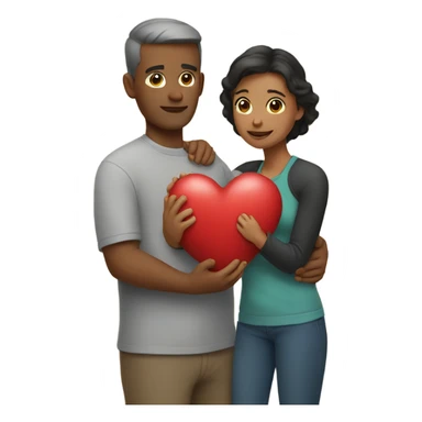 Father holds her heart in her arm sticker