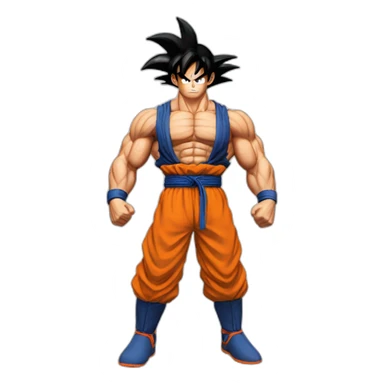 Goku qui a fait de la musculation  sticker