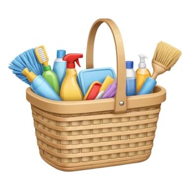 cleaning basket with nuteral color sticker