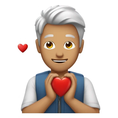 Persona abrazando corazón  sticker