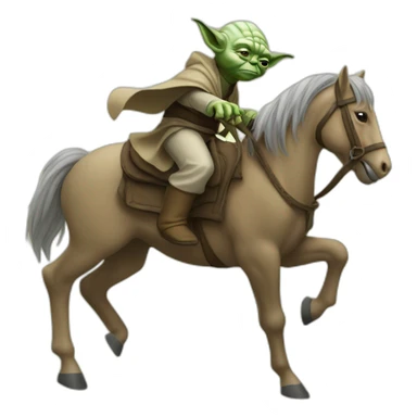 Yoda sur un cheval sticker