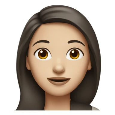 brunette woman with white face sticker