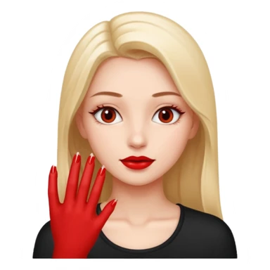 Girl with long nails sticker