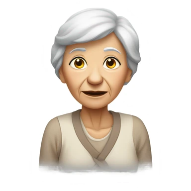 Grandma having backpain sticker