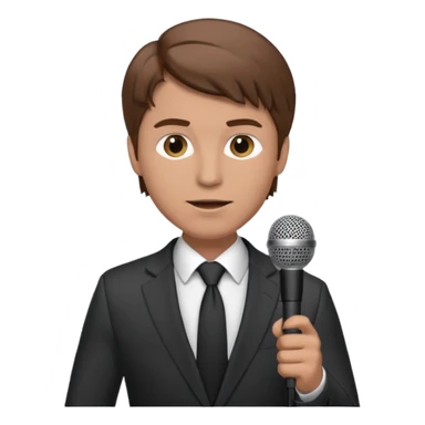 Public Speaker man with mic sticker