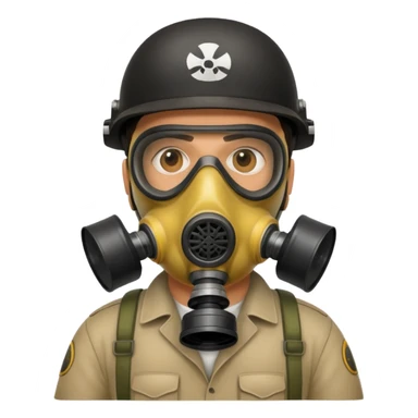 pablo escobar wearing a gas mask sticker