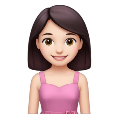 pink girly framed photo of a girl sticker