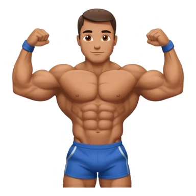 bodybuilder posing sticker