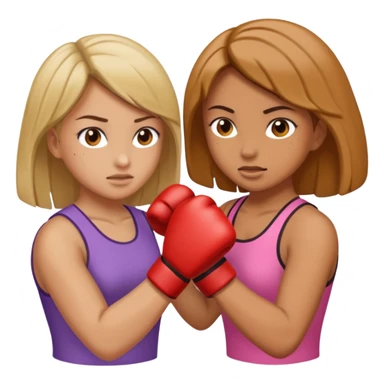 Girl punching girl sticker