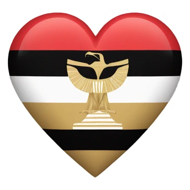 egypt flag as a heart sticker