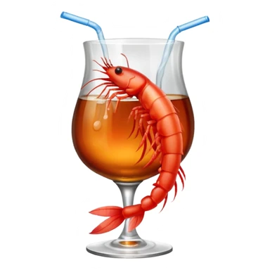 A SHRIMP DRINKING BURBON sticker