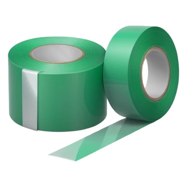 make light Green wide tape rolling on the floor sticker