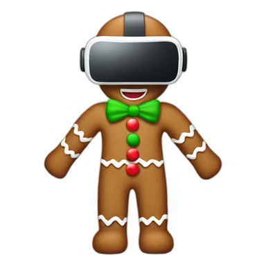christmas-gingerbread-man-in-vr-headset-full body sticker